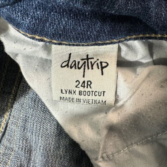 Daytrip Jeans Womens 24 R Blue Bootcut Lynx Solid Washed Mid Rise Medium Wash - Picture 8 of 12